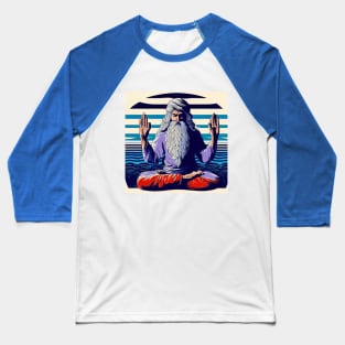 Meditating Swami Baseball T-Shirt